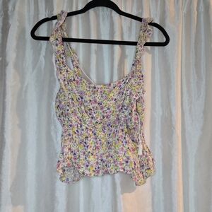 Derek Heart Multicolor Floral Ruffle Blouse